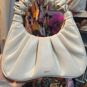 JW PEI Off-White Ruched Handle Shoulder Bag